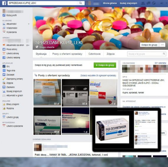 Leki z Facebooka