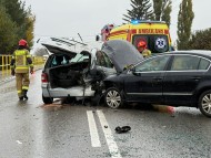 Wypadek w Opatowie. Trzy osoby w szpitalu