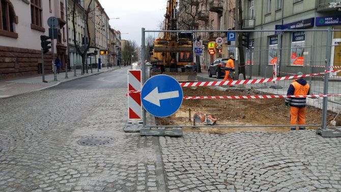 Remontują skrzyżowanie w centrum Kielc