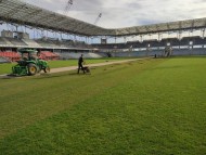 Murawa ułożona. Rolki jak na Stadionie Narodowym