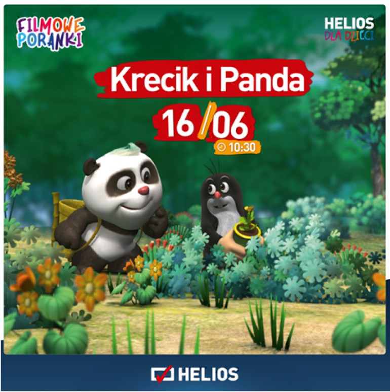 Nowi bohaterowie heliosowych Filmowych Poranków! "Krecik i Panda" w kieleckim kinie