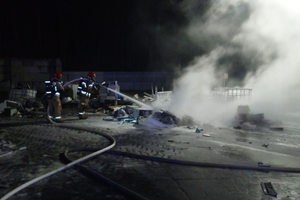 Pożar w zakładzie utylizacji sprzętu elektronicznego w Micigoździe