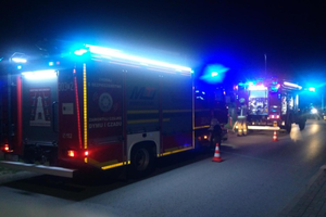 Nocny pożar w kotłowni. Jedna osoba poszkodowana