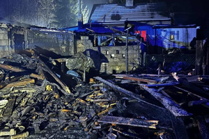 Pożar domu w miejscowości Wymysłów