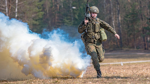 Szkolenie żołnierzy ochotników na półmetku