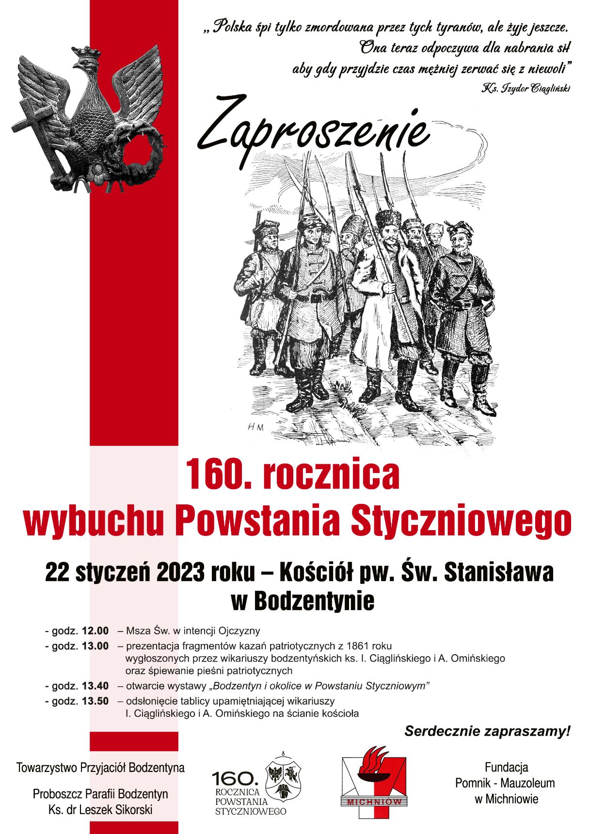 160 rocznica wybuchu Powstania plakat 1 okok