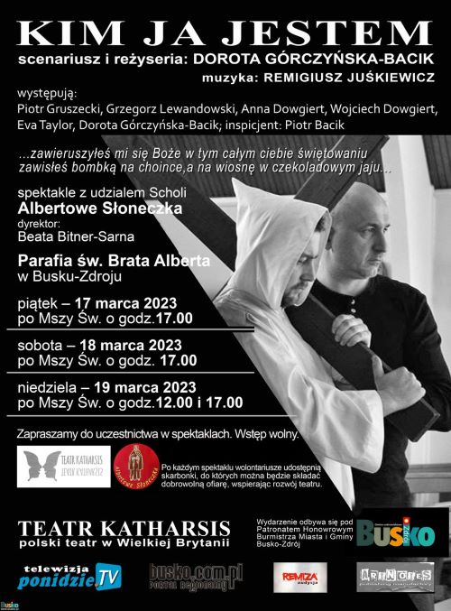 Teatr Katharsis plakat Pasja Busko marzec 2024