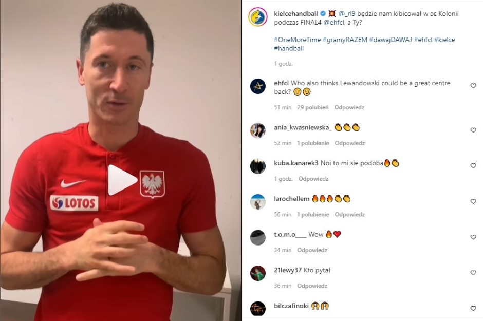 [WIDEO] ZAKSA i Lewandowski kibicują Łomży Vive