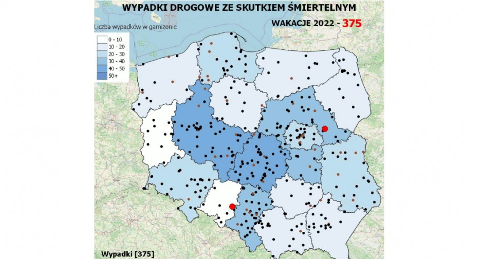 Od piątku śmiertelne wypadki sprawdzimy na specjalnej mapie