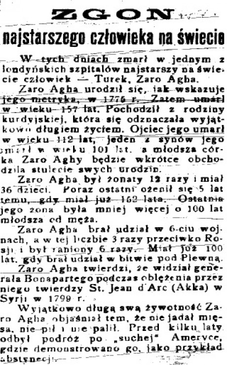 [PRZEGLĄD PRASY] Śmierć najstarszego człowieka na świecie. Czy przeżył 157 lat?