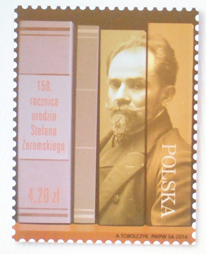 Żeromski na znaczku