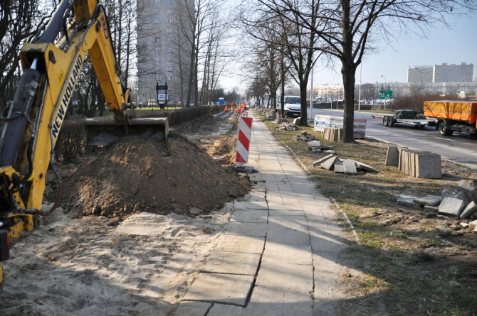 Ścieżki rowerowe w budowie