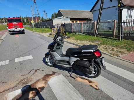 [AKTUALIZACJA] Wypadek z udziałem motocyklisty. W akcji LPR