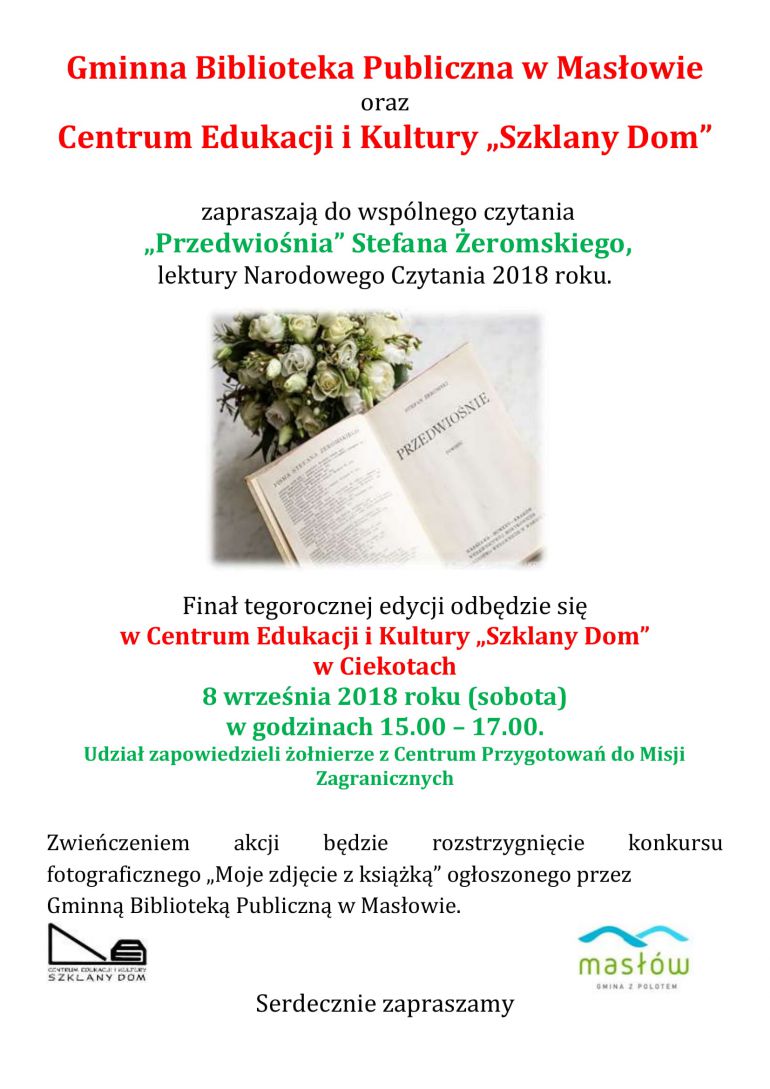 Narodowe Czytanie "Przedwiośnia"w Ciekotach