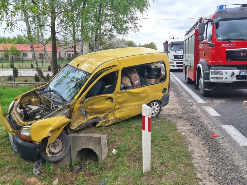 Kolizja w Balbinowie. Zderzyły się tam dwa auta