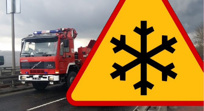 Atak zimy: we wtorek ok 60 interwencji straży pożarnej