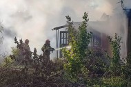 Pożar na Białogonie. Strażacy w akcji
