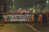 [FOTO] Przedmeczowym marszem uczcili niepodległość