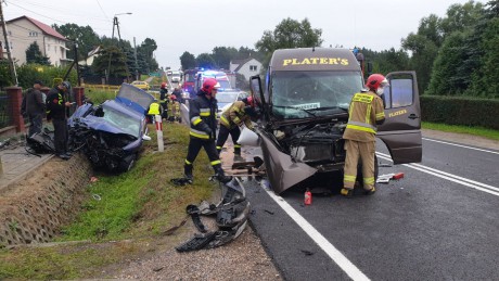 [AKTUALIZACJA] Wypadek w gminie Bliżyn. Cztery osoby w szpitalu, sprawca nietrzeźwy