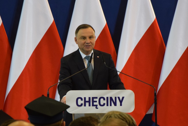 [VIDEO + FOTO] Prezydent Andrzej Duda: Mam nadzieję, że Chęciny będą jeszcze piękniejsze