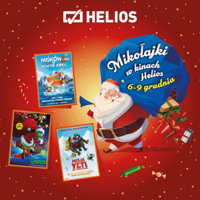 Mikołajki z kinem Helios