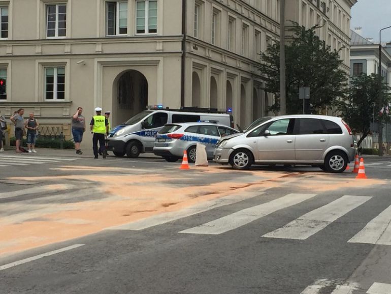 Kolizja na Seminaryskiej. Duże korki w centrum