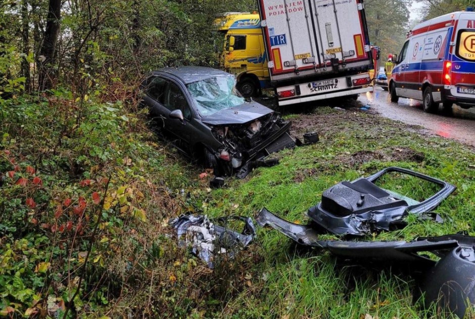 Wypadek w powiecie buskim