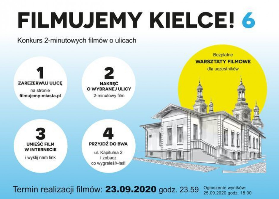 Filmujemy Kielce! Konkurs z atrakcyjnymi nagrodami