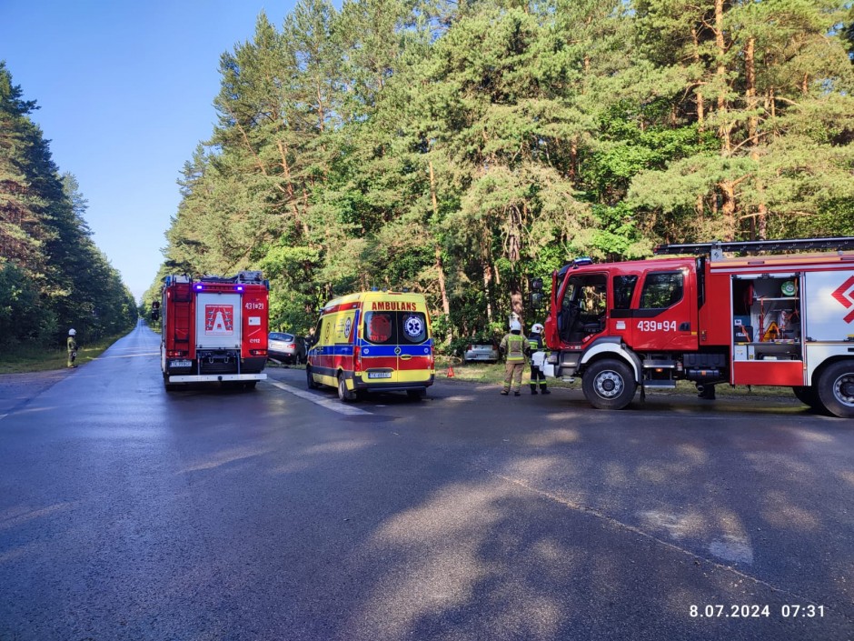 Wypadek na skrzyżowaniu w Stąporkowie