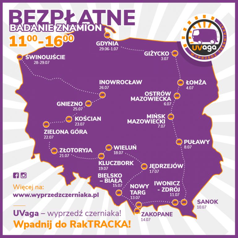 Bezpłatne badanie znamion 17 lipca