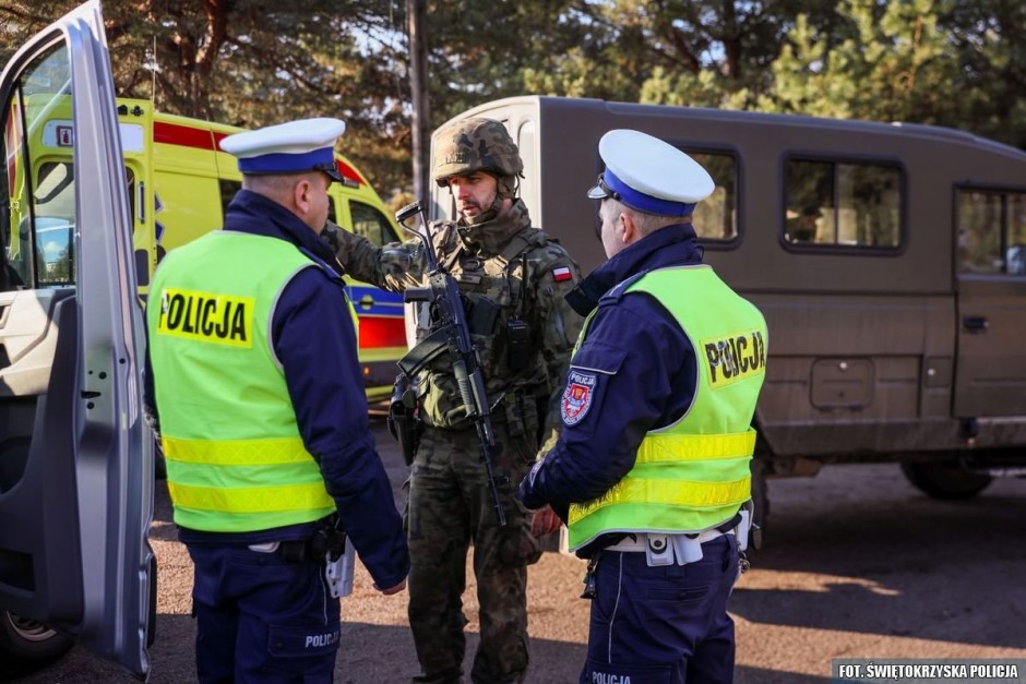 Kolumna wojskowa, wypadek i ofiara śmiertelna. Na szczęście to ćwiczenia