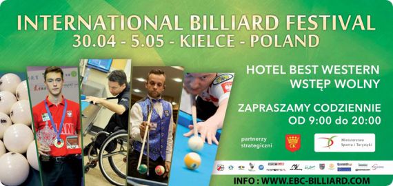 Międzynarodowy Festiwal Bilardowy rozpoczyna się w Kielcach!