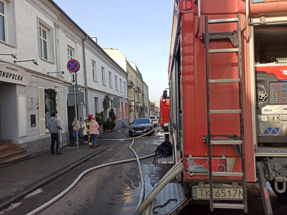 Pożar w cukierni przy ul. św Leonarda