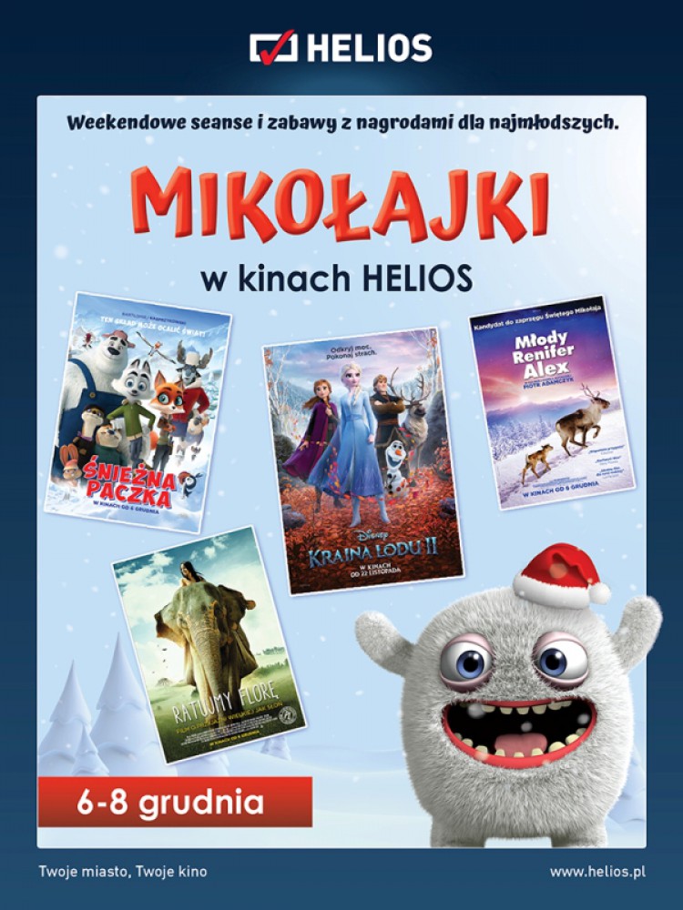 MIKOŁAJKI W KINIE HELIOS 6-8 GRUDNIA!