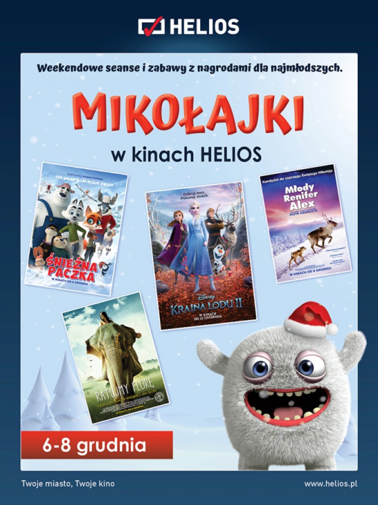 MIKOŁAJKI W KINIE HELIOS 6-8 GRUDNIA!