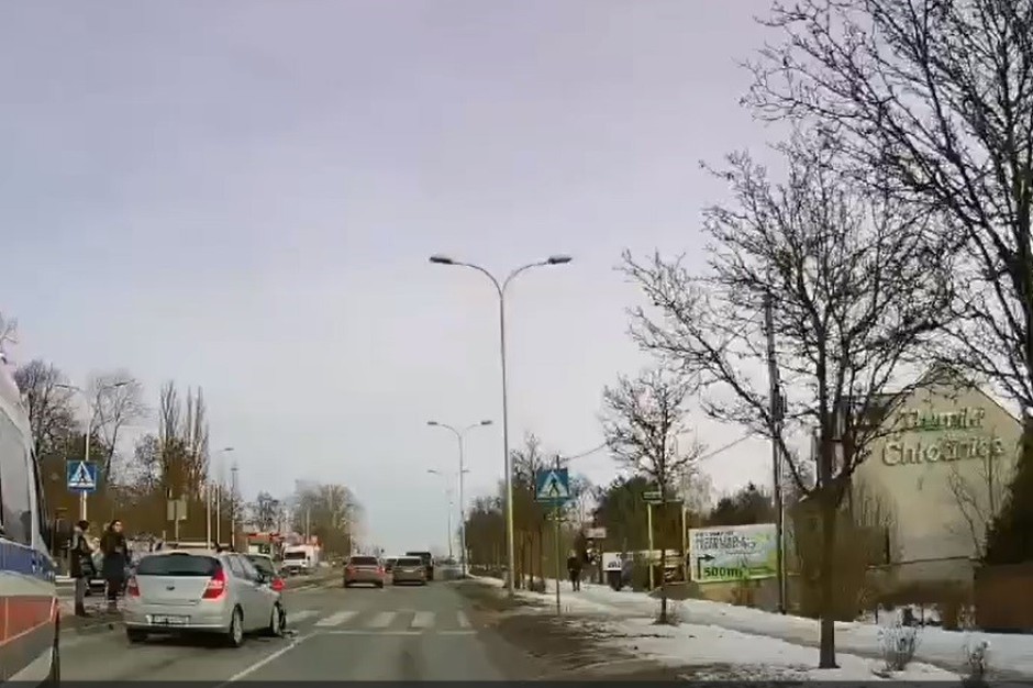 Kolizja na Krakowskiej w Kielcach