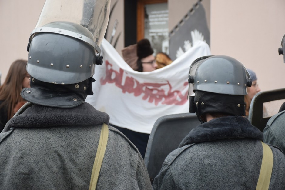 „Solidarność” kontra ZOMO na Wzgórzu Zamkowym