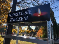 Podziel się zniczem na cmentarzu w Cedzynie