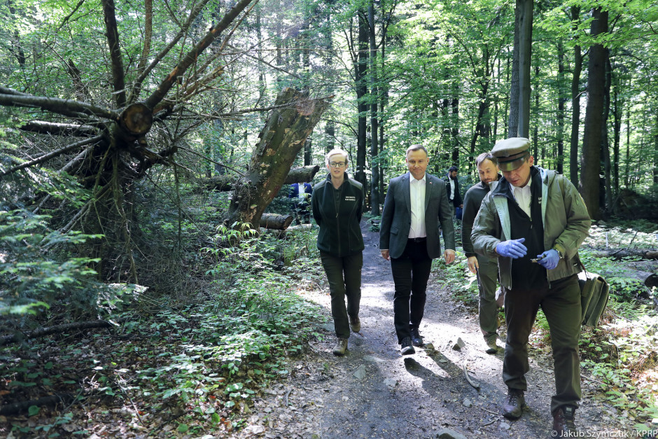 Prezydent Andrzej Duda w Świętokrzyskim Parku Narodowym