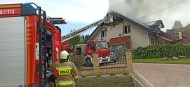 [WIDEO] Aktualizacja. Płonie dom przy ulicy Kruszelnickiego w Kielcach