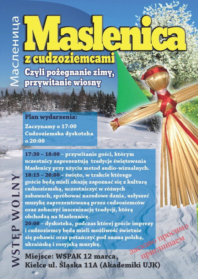 Maslenica z cudzoziemcami. Czyli pożegnanie zimy, przywitanie wiosny