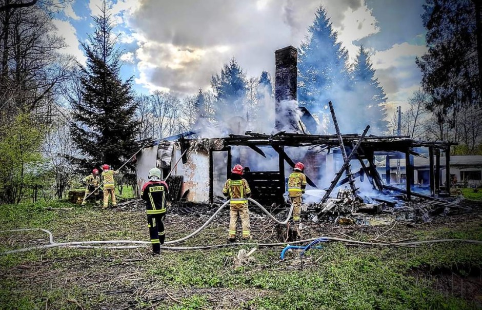 Pożar w Kielcach. Spłonął budynek przy ul. Młyńskiej
