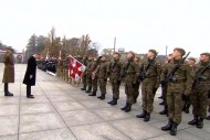 Kompania ze Świętokrzyskiej Brygady Obrony Terytorialnej na uroczystościach w Warszawie