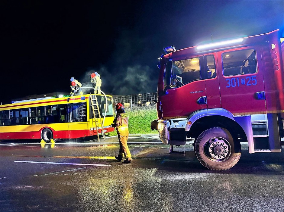Najpierw Łączna, potem Gruszka. Dwa pożary autobusów jednego wieczoru