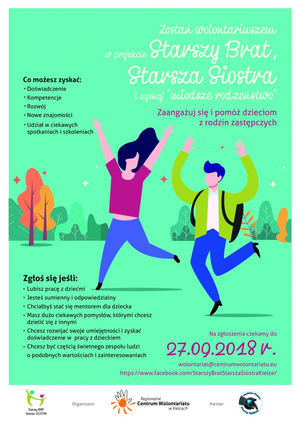 Starszy Brat, Starsza Siostra. Potrzebni wolontariusze