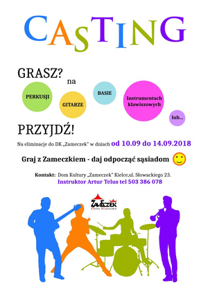 Casting do zespołu muzycznego w 