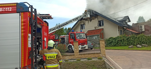 [WIDEO] Aktualizacja. Płonie dom przy ulicy Kruszelnickiego w Kielcach