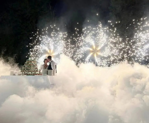 Fontanna iskier na pierwszy taniec