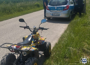 Dziewięciolatek sam na quadzie. Akcja poszukiwawcza pińczowskich policjantów