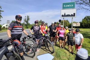 Cykliści w drodze na Westerplatte